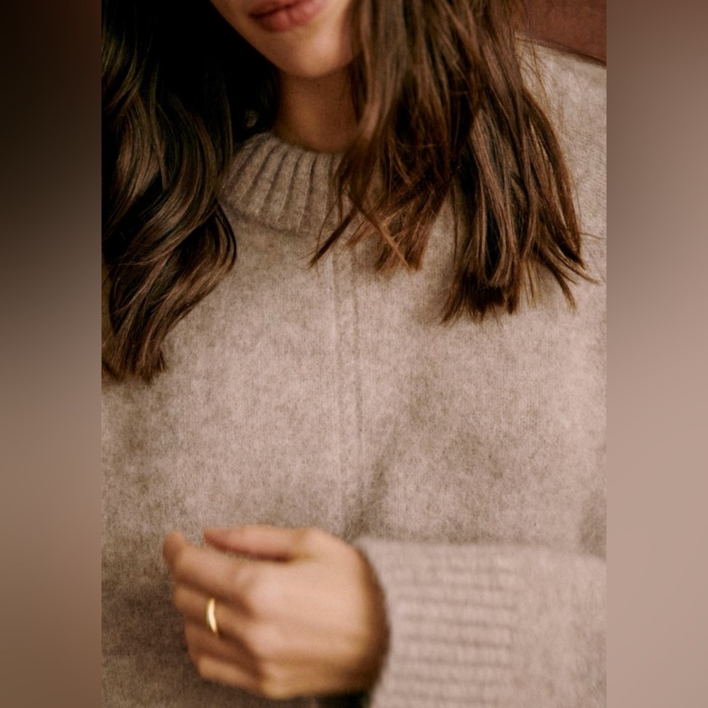 NWT Sézane Sama Jumper size XL - Light beige